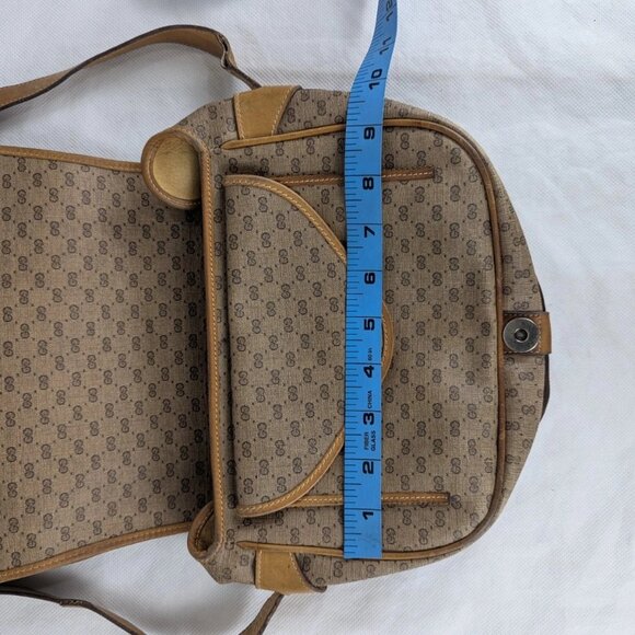 Authentic Vintage GUCCI GG Guccissima Crossbody Messenger Bag Made in Italy - Picture 12 of 15